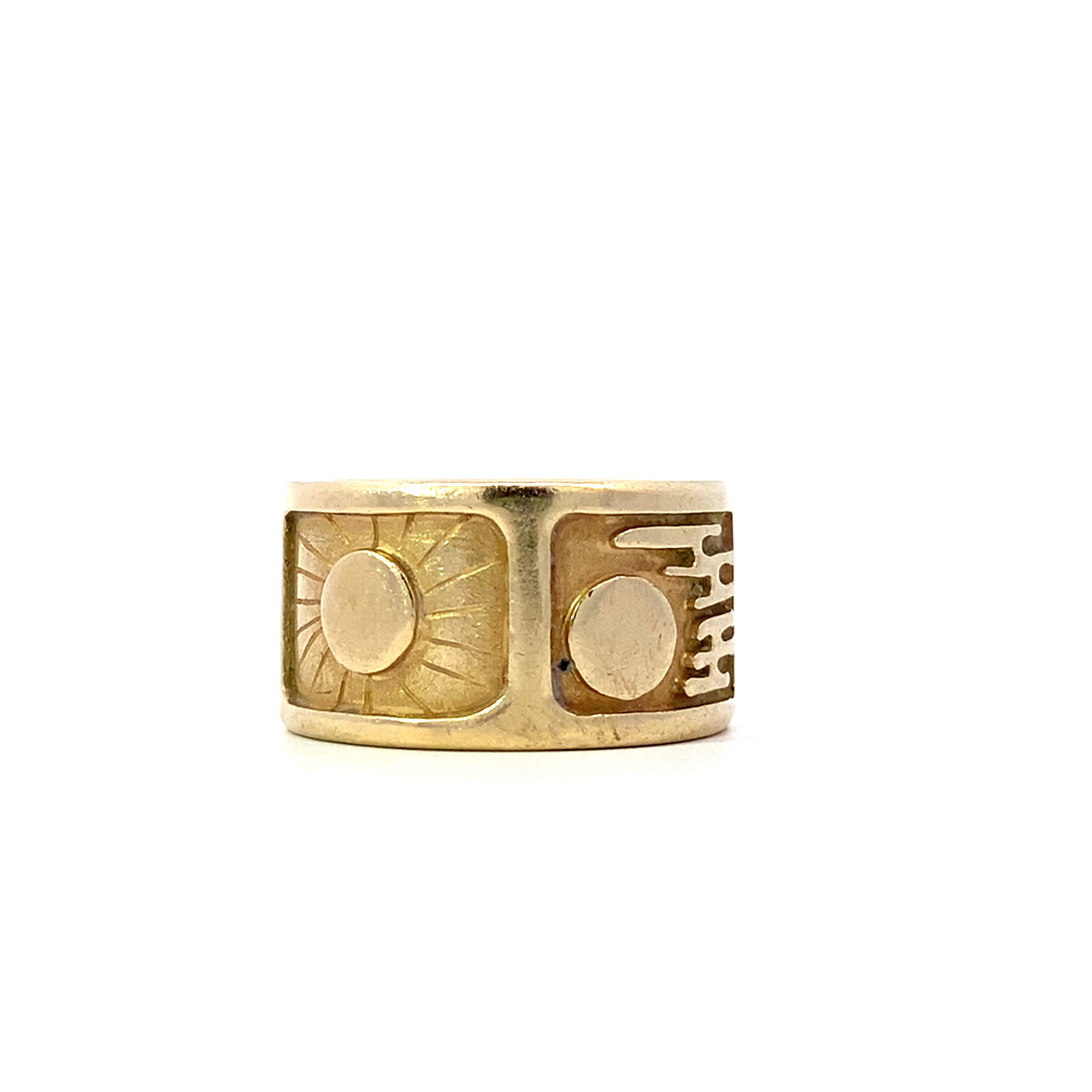 14K Yellow Gold 11mm Sunrise/Sunset Band