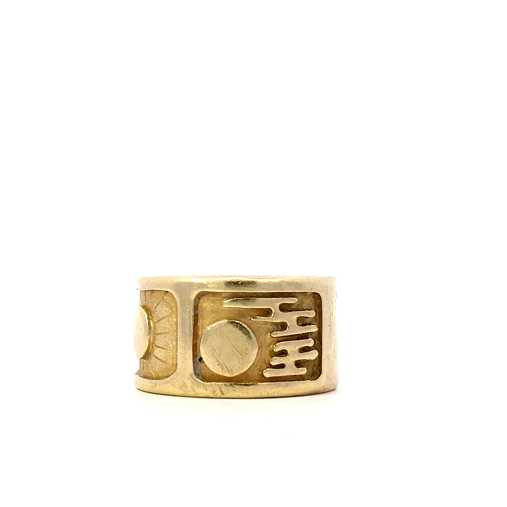 14K Yellow Gold 11mm Sunrise/Sunset Band