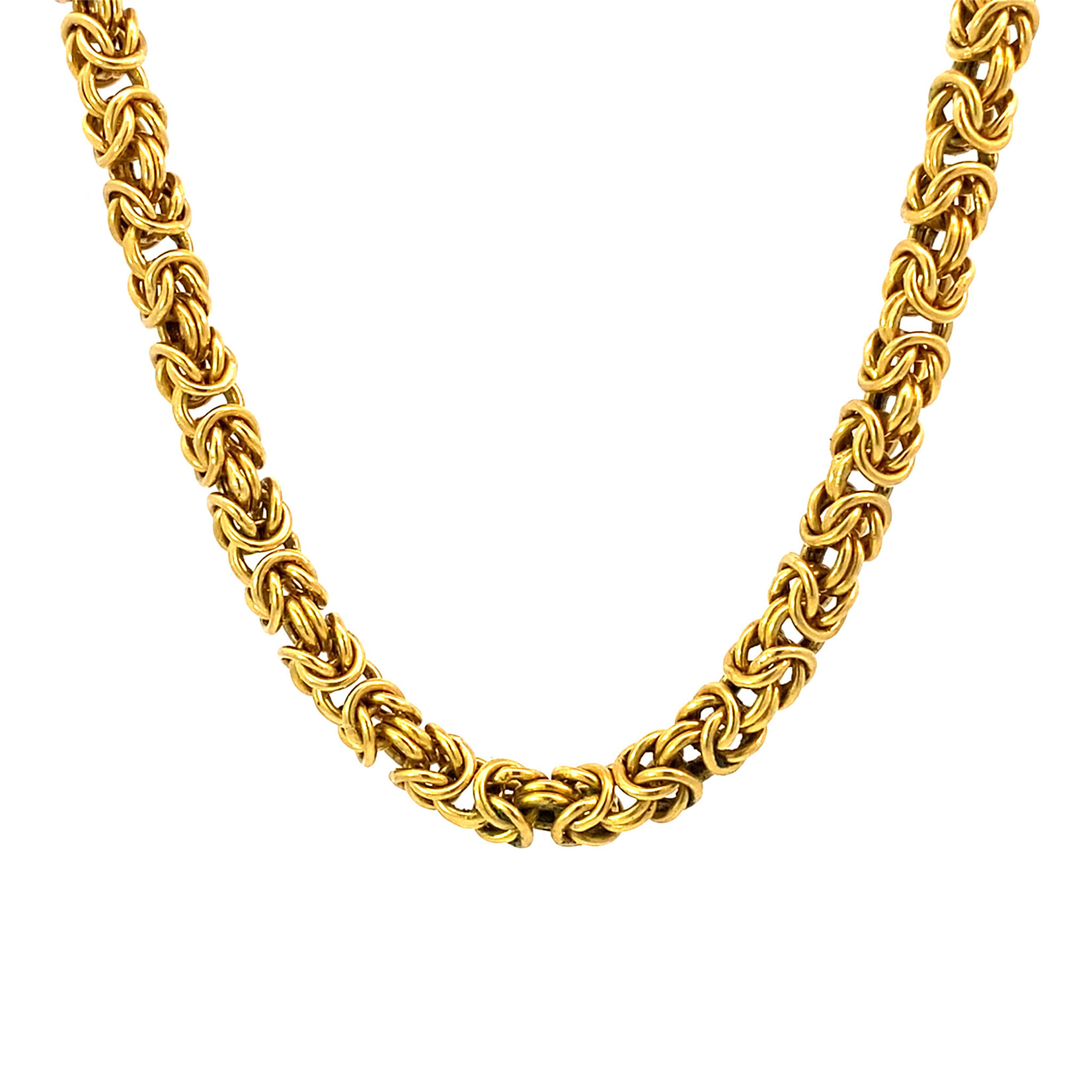 14K Yellow Gold 16" Byzantine Chain