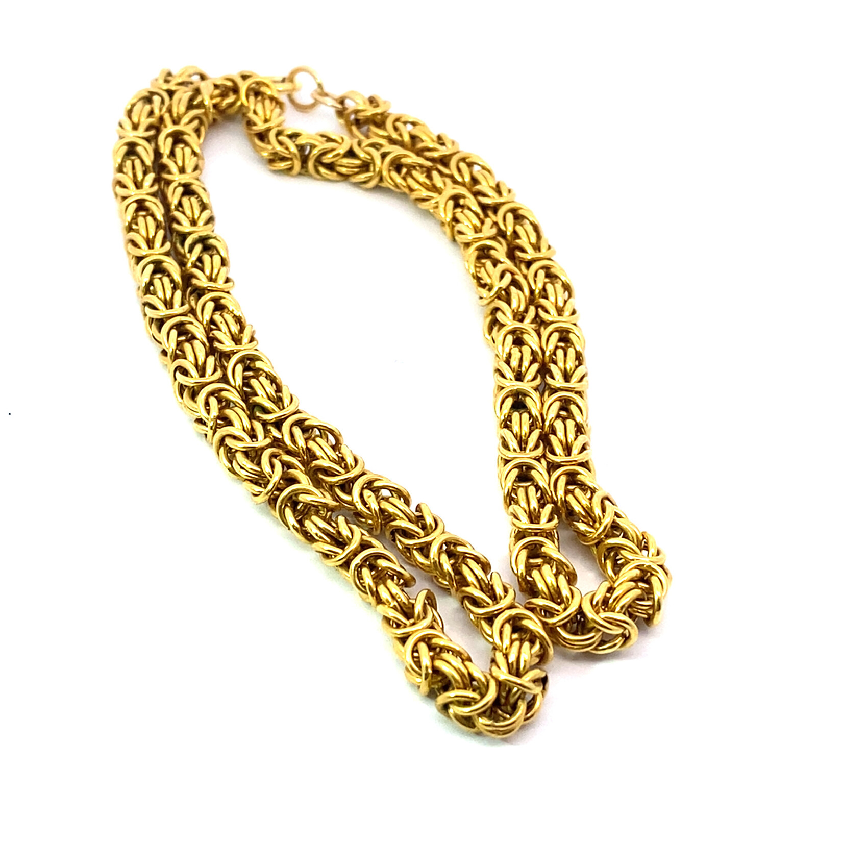14K Yellow Gold 16" Byzantine Chain