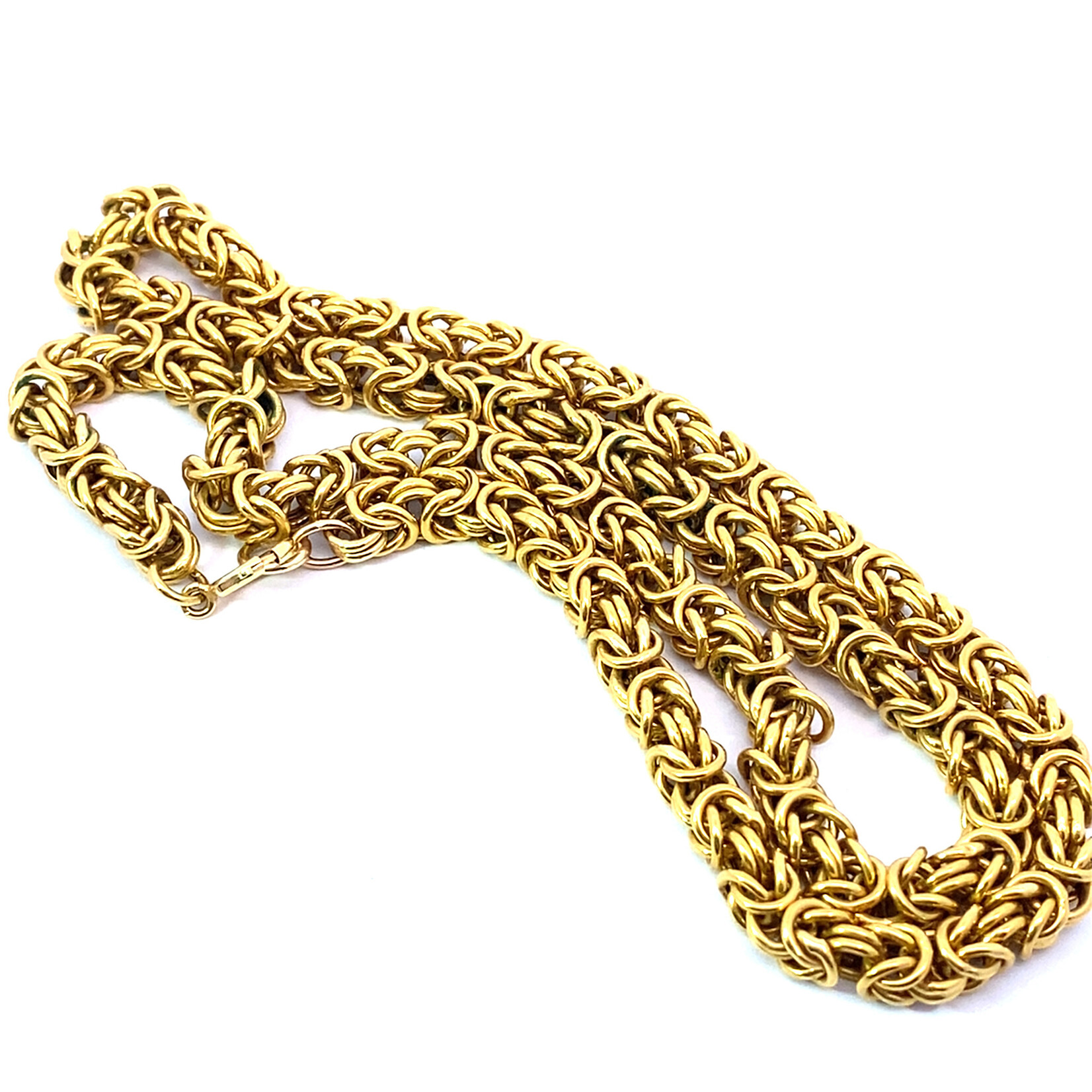 14K Yellow Gold 16" Byzantine Chain