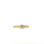 14K Yellow Gold Diamond Solitaire Ring sz6.75 .33ct