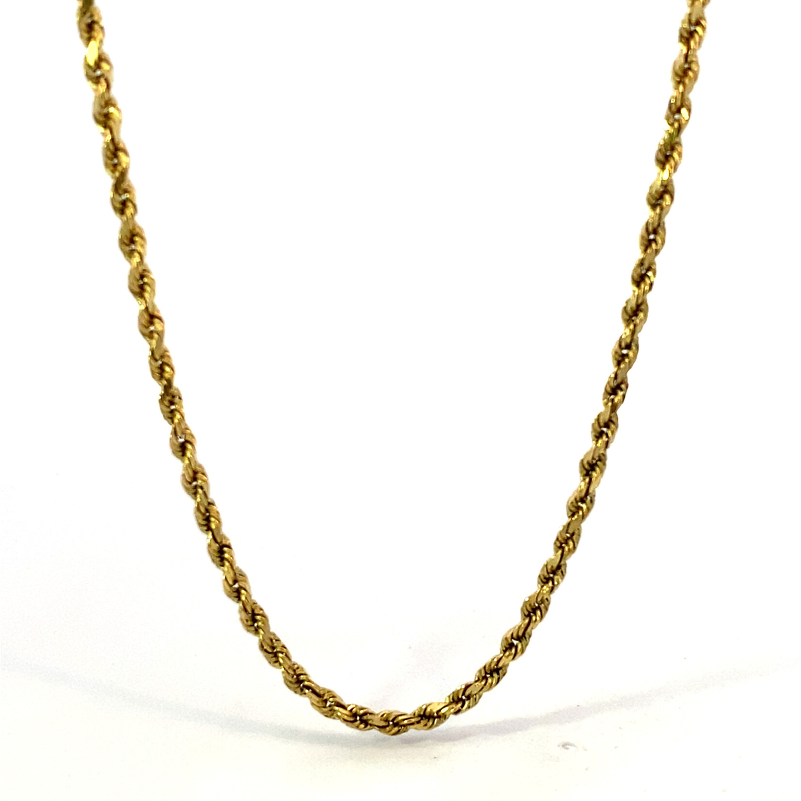 14K Yellow Gold 16" 2mm Rope Chain