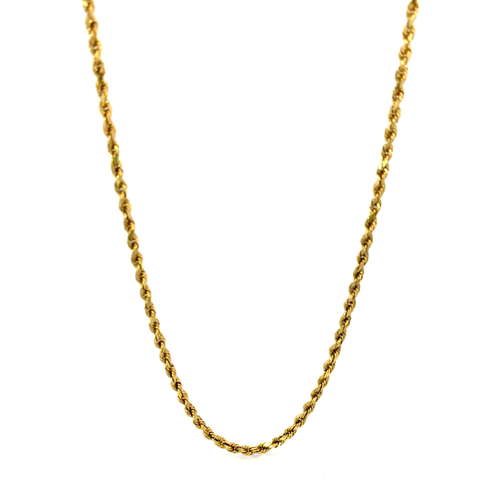 14K Yellow Gold 16" 2mm Rope Chain