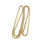 14K Yellow Gold 30" 3mm Diamond Cut Rope Chain