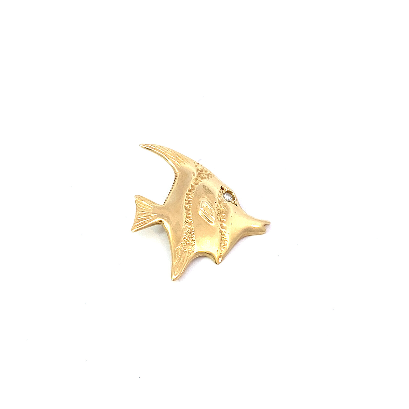 14K Yellow Gold Angel Fish w/ Dia D.03ctw