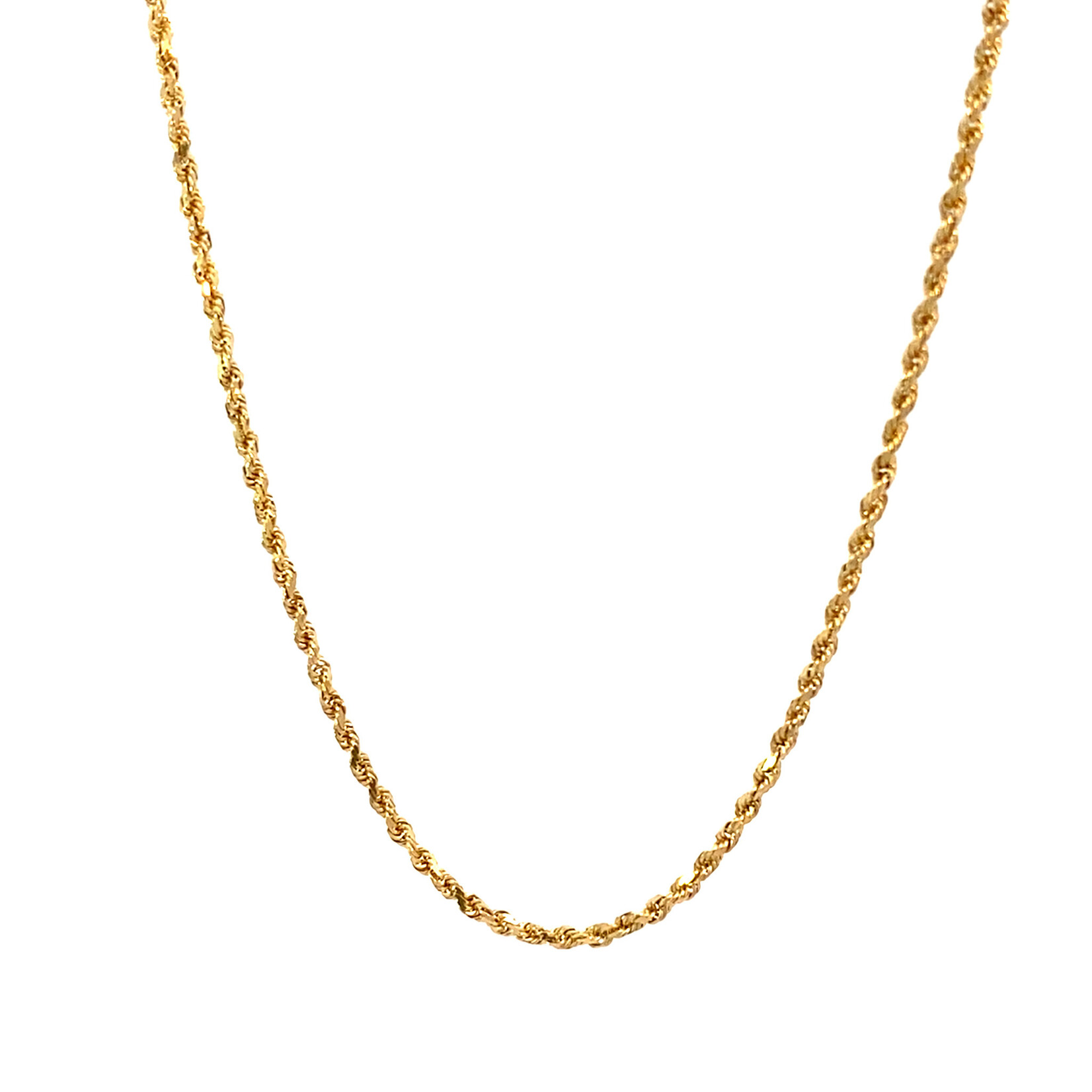 14K Yellow Gold 18" 1.5mm Rope Chain