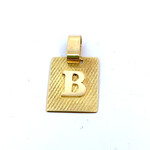 18K Yellow Gold "B" Pendant