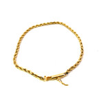 14K Yellow Gold 7" 2mm Rope Bracelet sz7.25