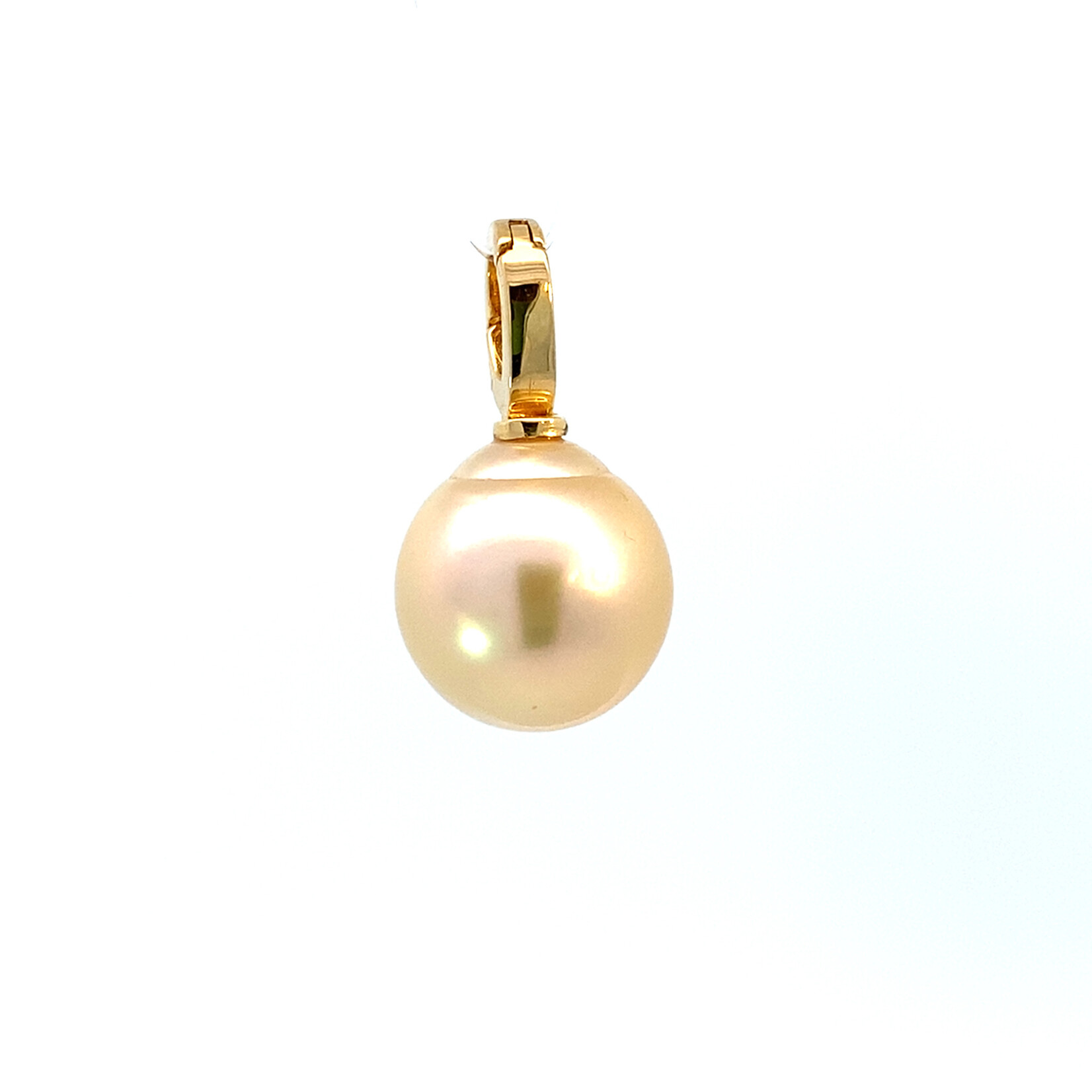 18K Yellow gold 14mm  Pale Golden South Sea Pearl Pendant
