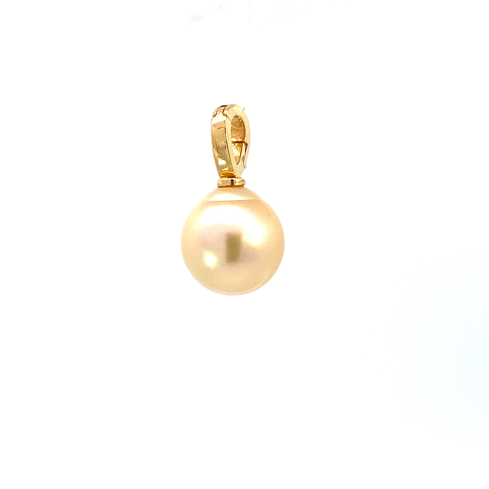 18K Yellow gold 14mm  Pale Golden South Sea Pearl Pendant