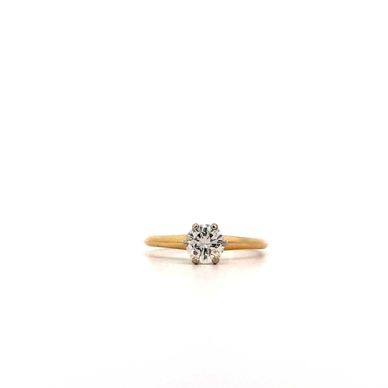 18K Yellow Gold Diamond Solitaire Ring size 4.75 D.50ctw