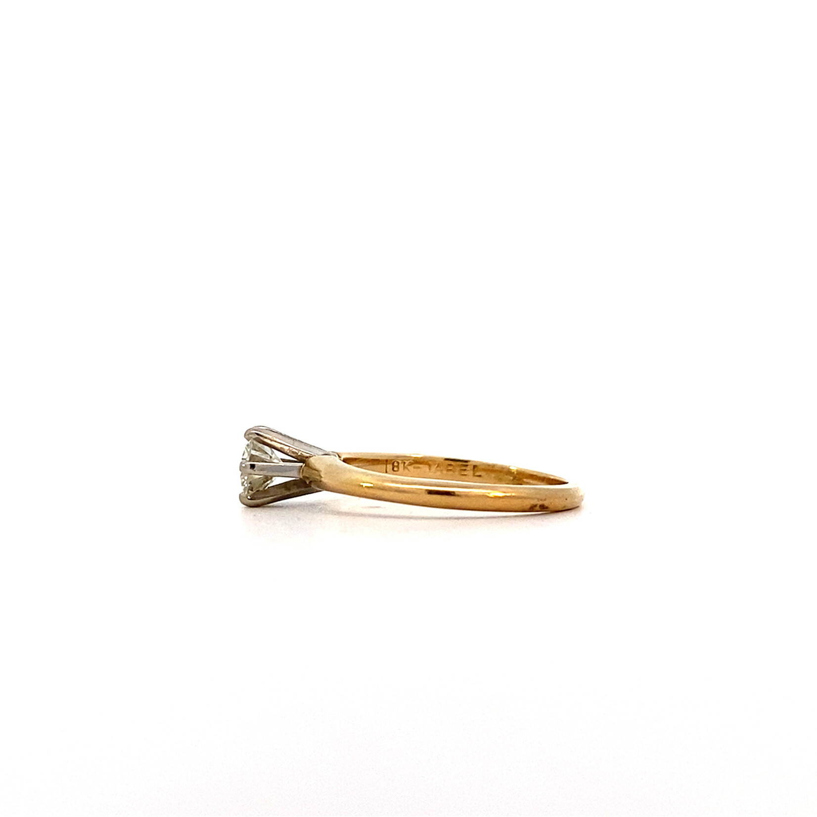 18K Yellow Gold Diamond Solitaire Ring size 4.75 D.50ctw