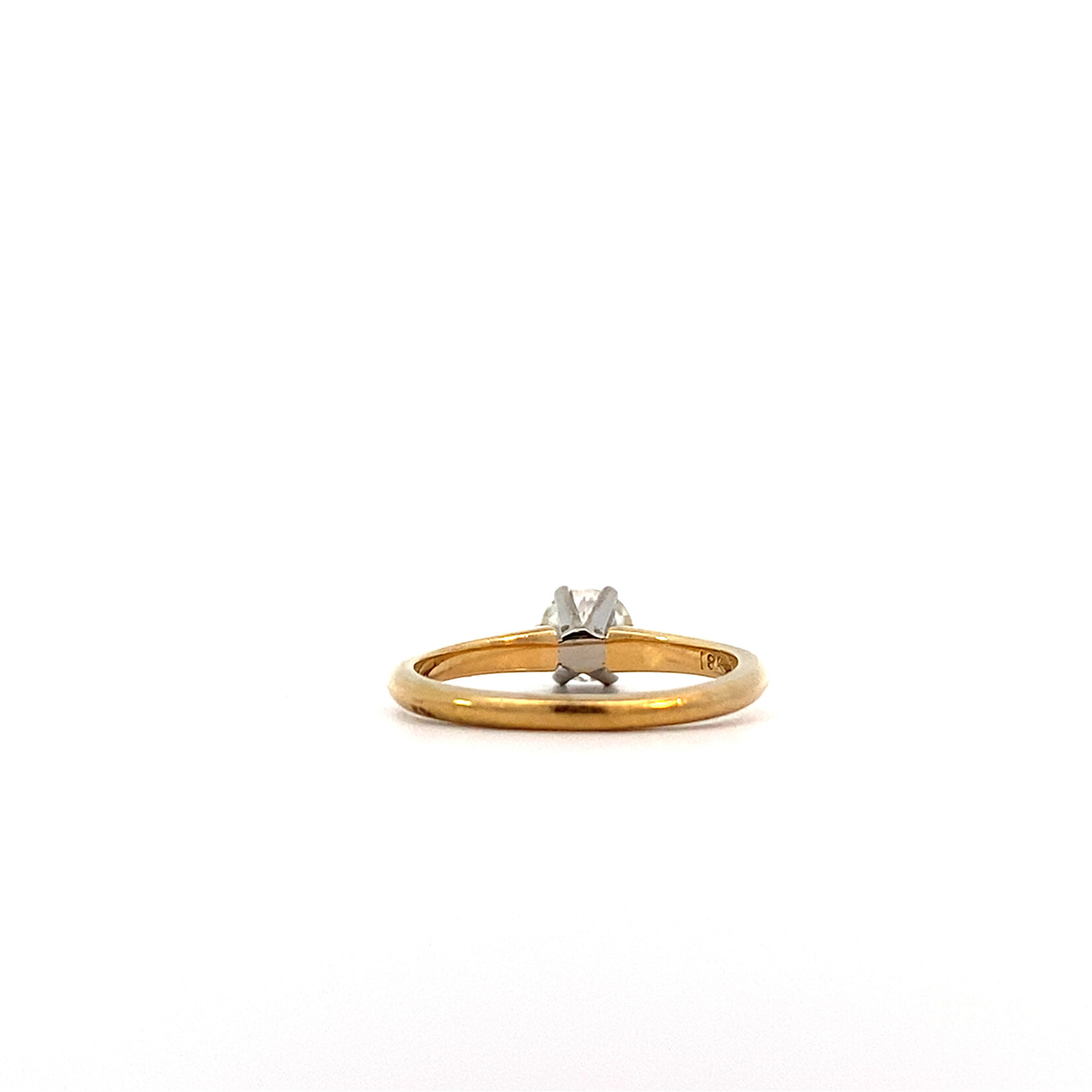 18K Yellow Gold Diamond Solitaire Ring size 4.75 D.50ctw