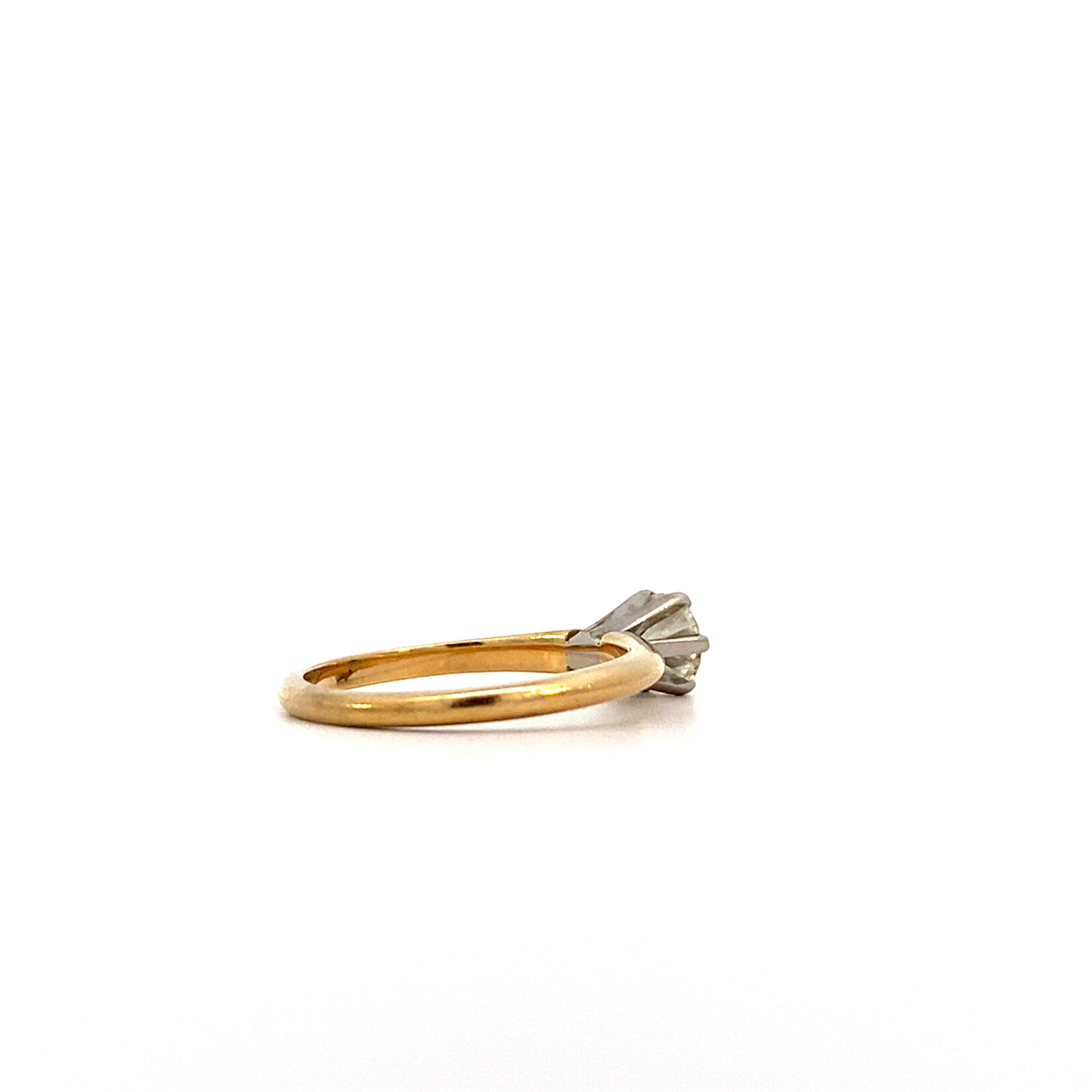 18K Yellow Gold Diamond Solitaire Ring size 4.75 D.50ctw