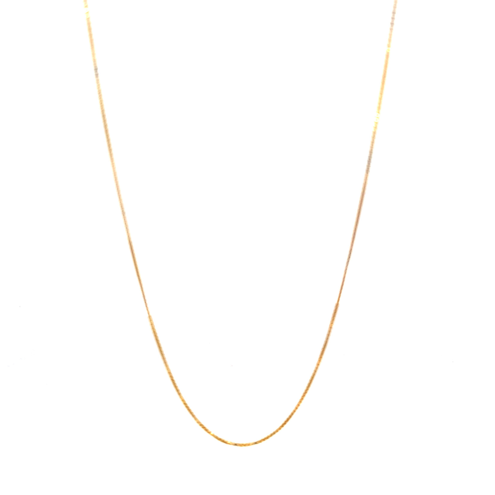 14K Yellow Gold 20" .65mm Box Chain