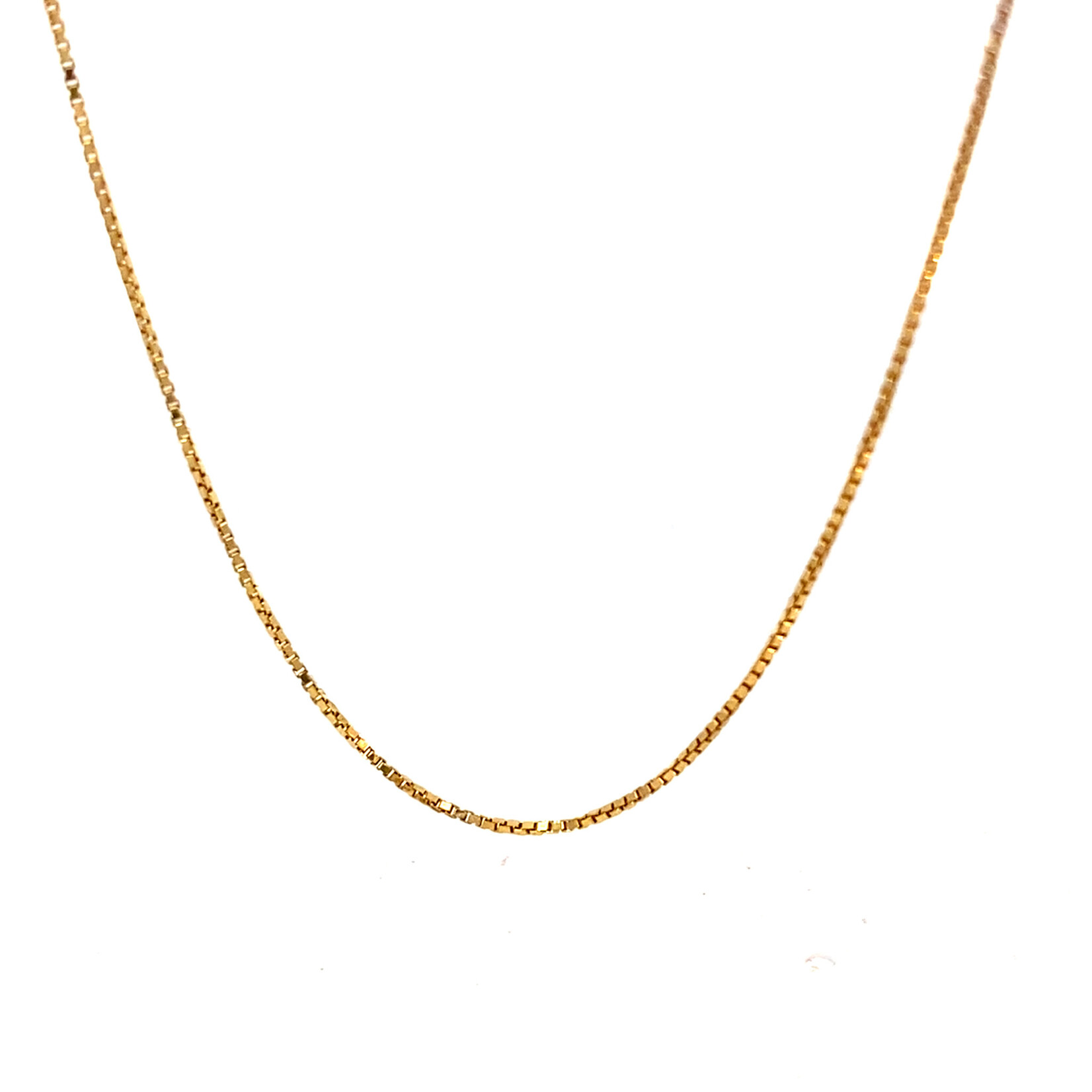 14K Yellow Gold 20" .65mm Box Chain