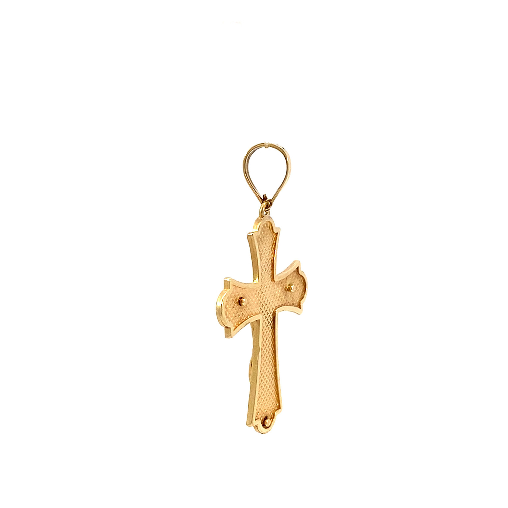 14K Yellow Gold Crucifix Cross