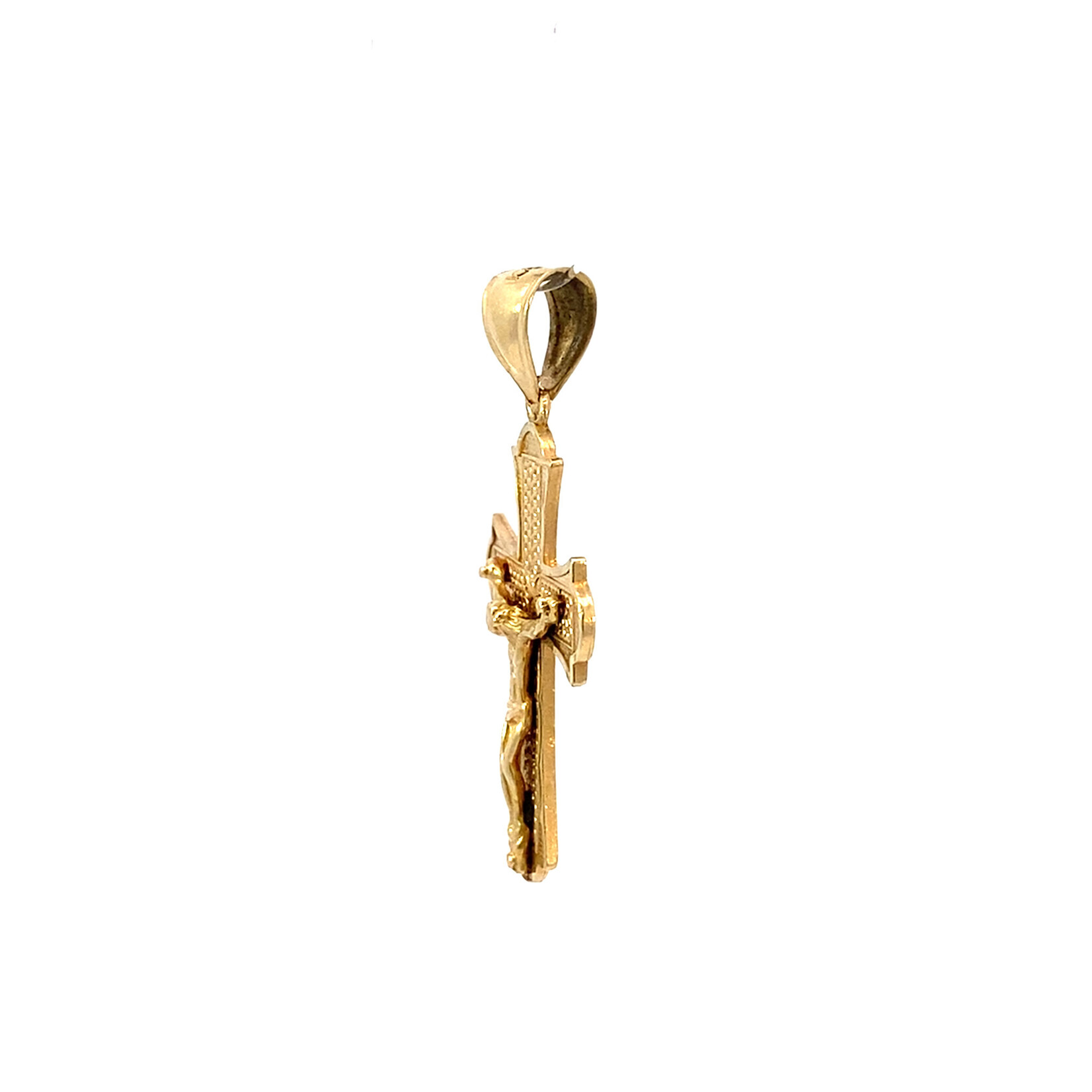 14K Yellow Gold Crucifix Cross