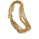 14K Yellow Gold 7" 5 Row Twist Bracelet