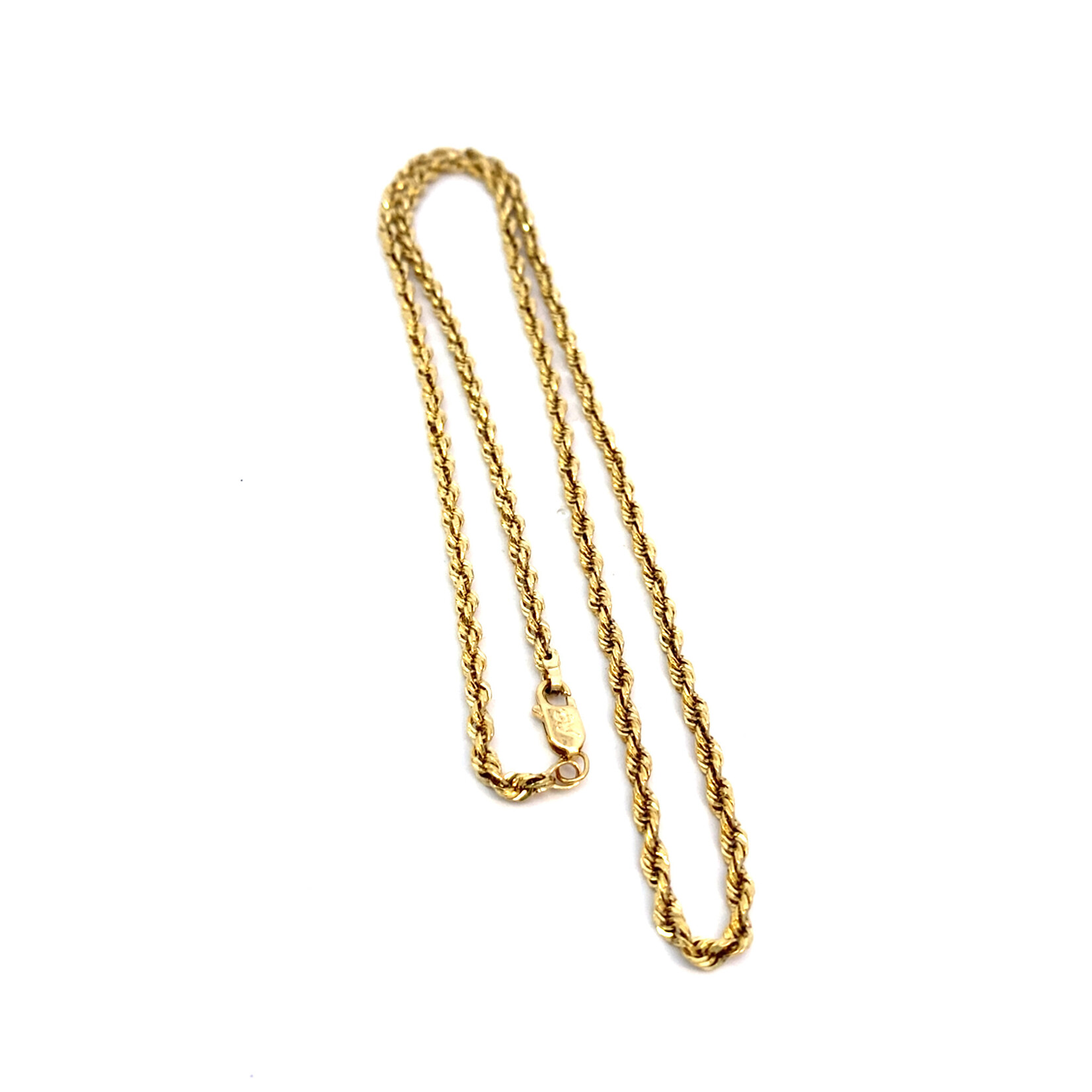 10K Yellow Gold 20" 2.75mm Diamond Cut Rope