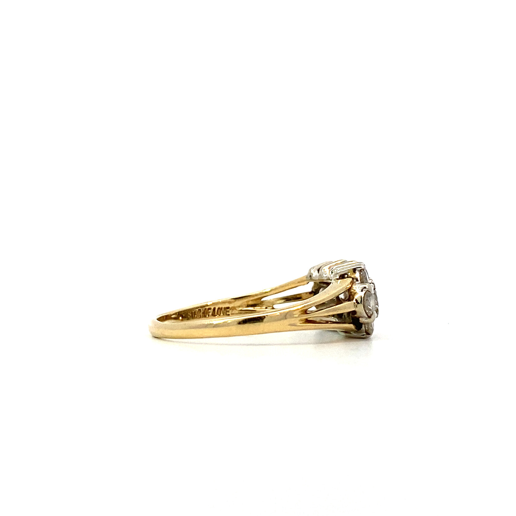 14K Yellow Gold Diamond Ring sz8.75 D+/-1ctw