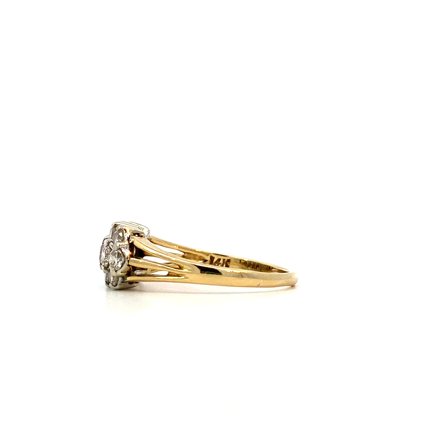 14K Yellow Gold Diamond Ring sz8.75 D+/-1ctw