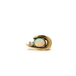 14K Yellow Gold Opal & Diamond Ring sz6.25 D +/-.11ct