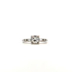 Platinum Diamond Ring sz5 D+/-.50ctw G/SI1
