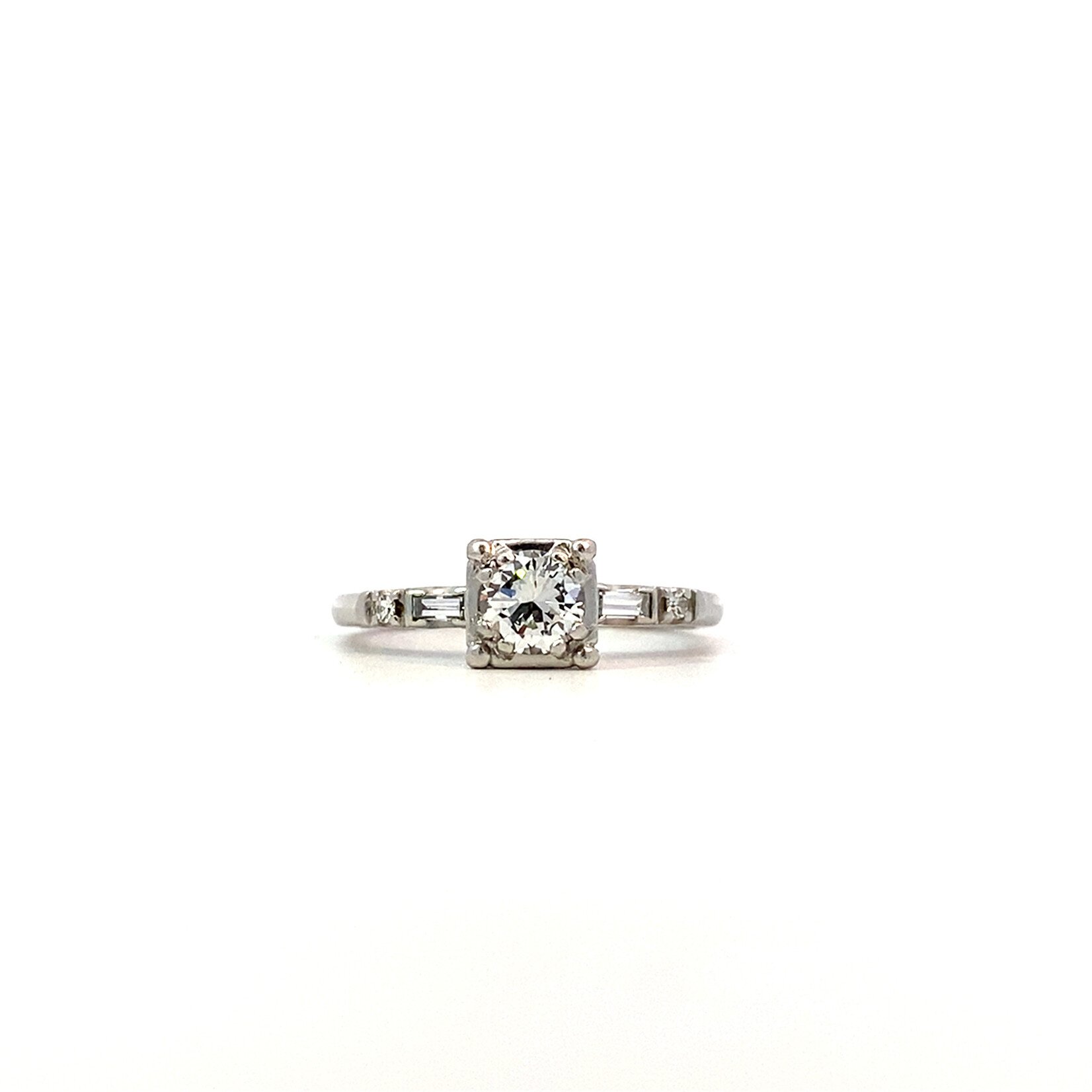 Platinum Diamond Ring sz5 D+/-.50ctw G/SI1