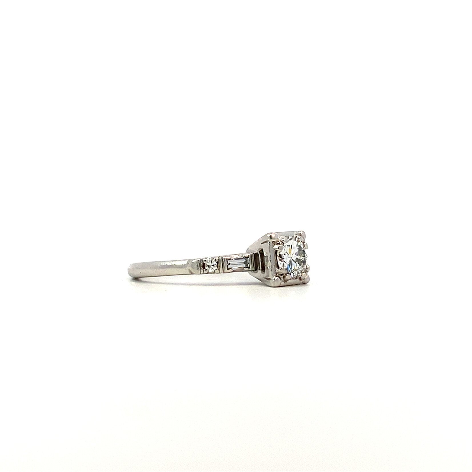Platinum Diamond Ring sz5 D+/-.50ctw G/SI1