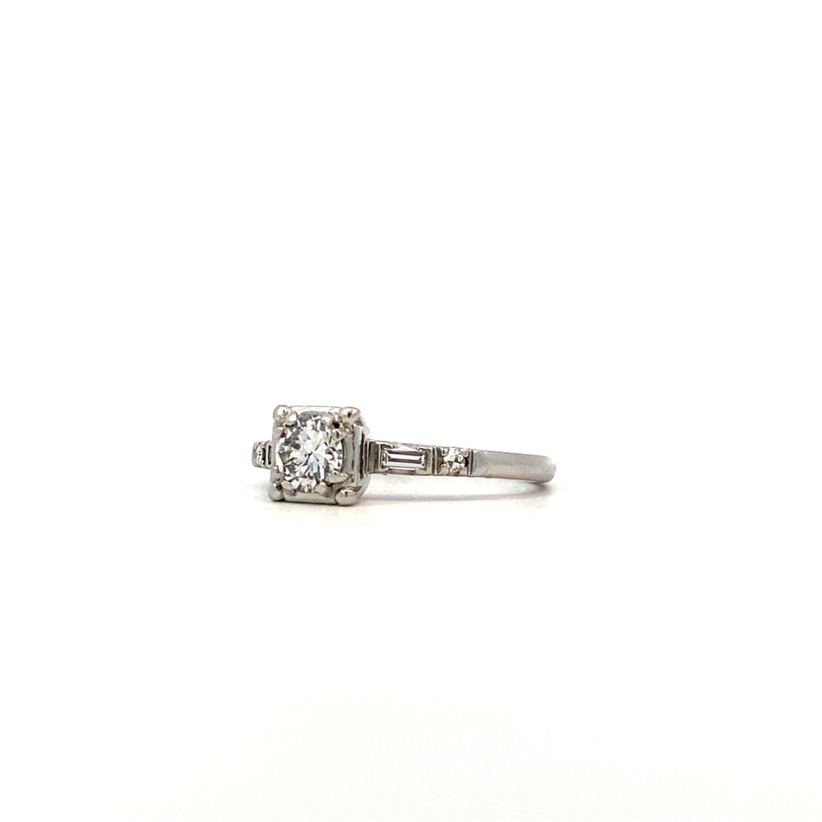 Platinum Diamond Ring sz5 D+/-.50ctw G/SI1