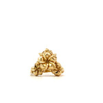 14K Yellow Gold Plumeria Chevron Ring size 7