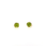 14K Yellow Gold 5mm Peridot Studs