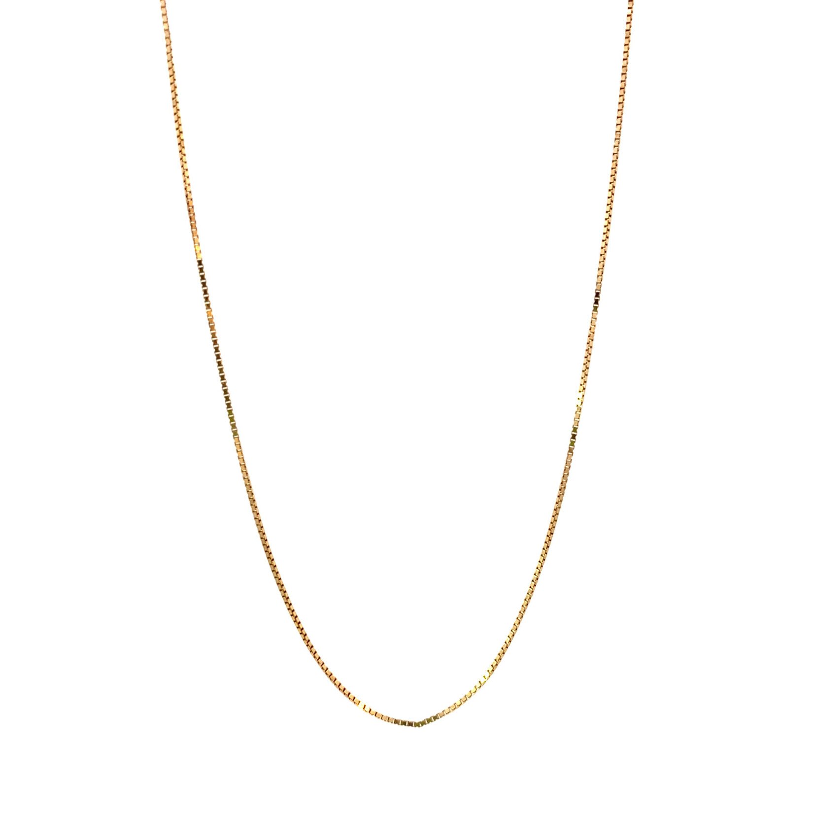 14K Yellow Gold 18" Box Chain
