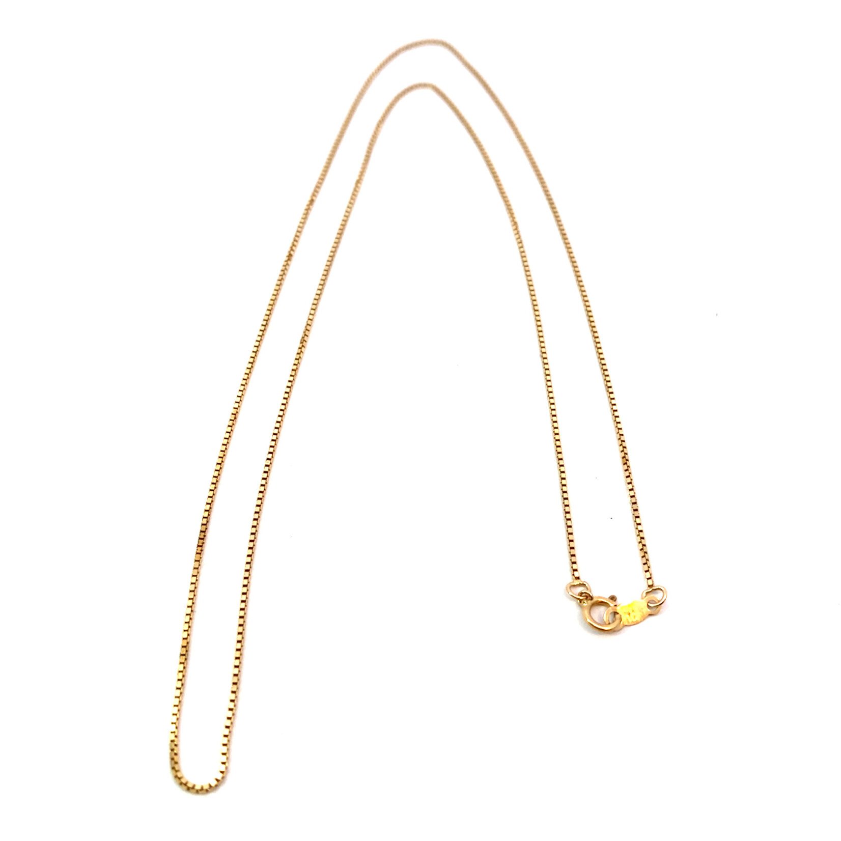 14K Yellow Gold 18" Box Chain