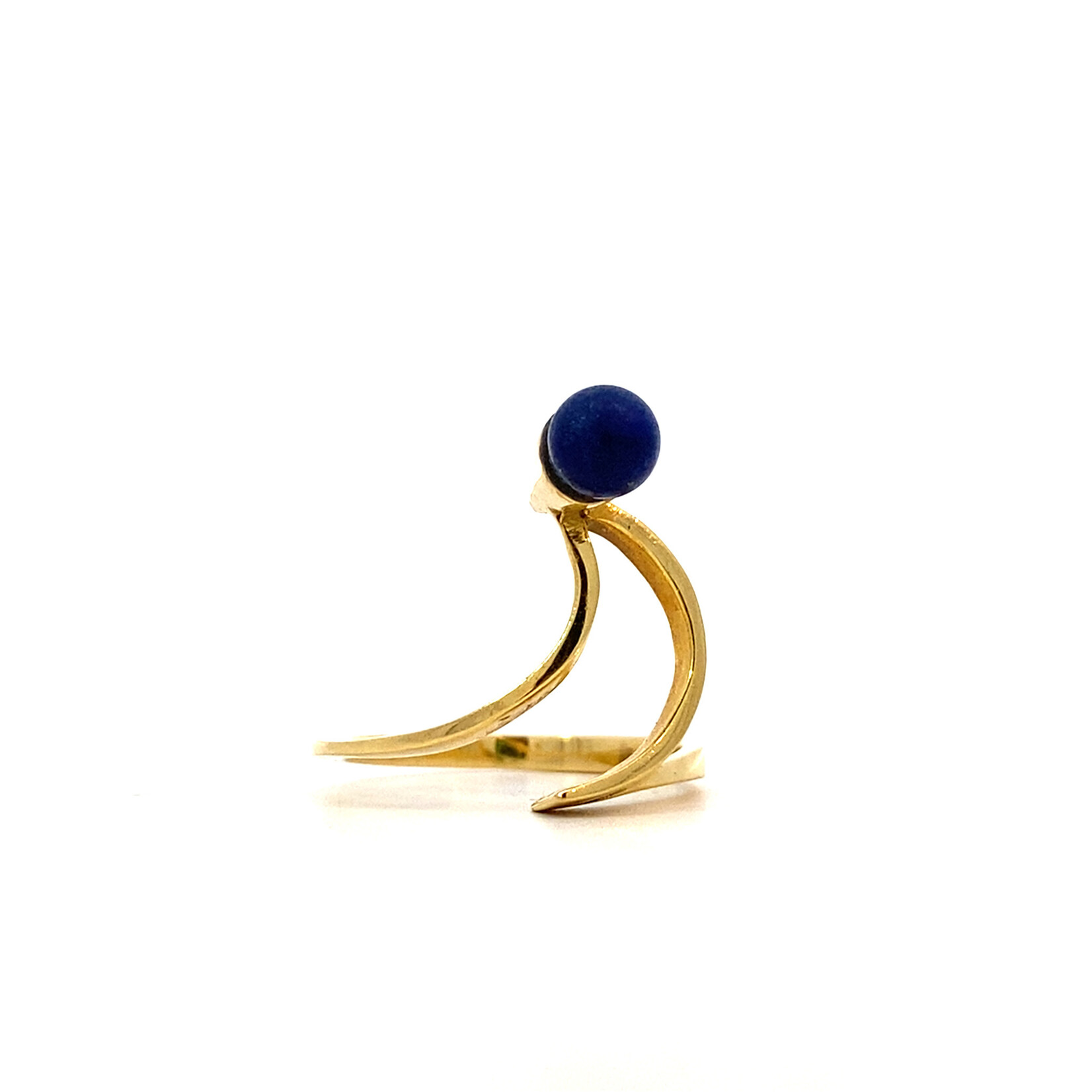 14K Yellow Gold Lapis Ring size 6.75