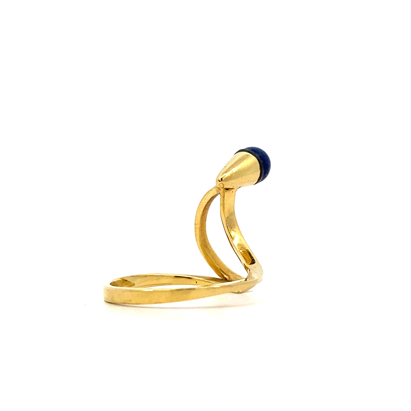 14K Yellow Gold Lapis Ring size 6.75