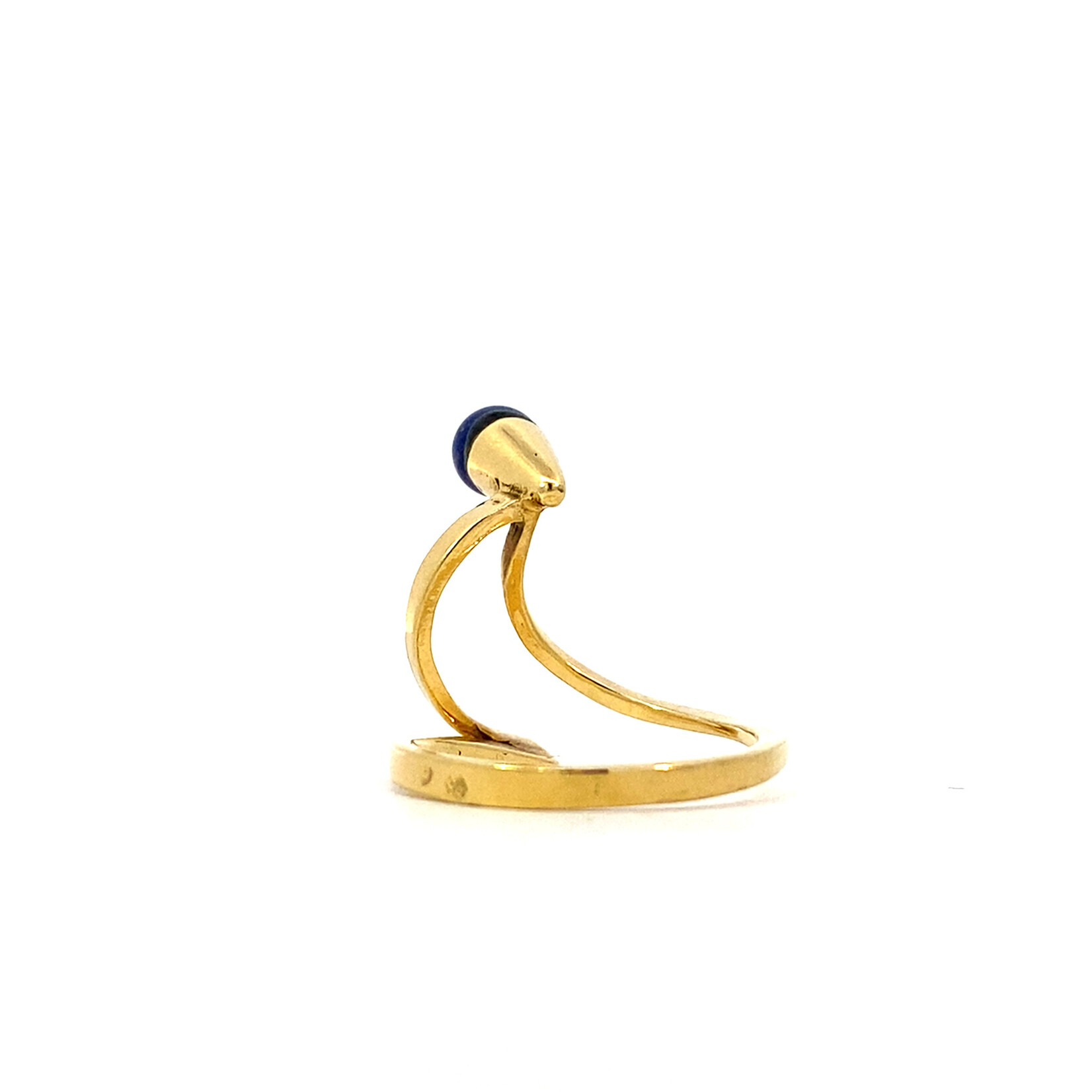14K Yellow Gold Lapis Ring size 6.75