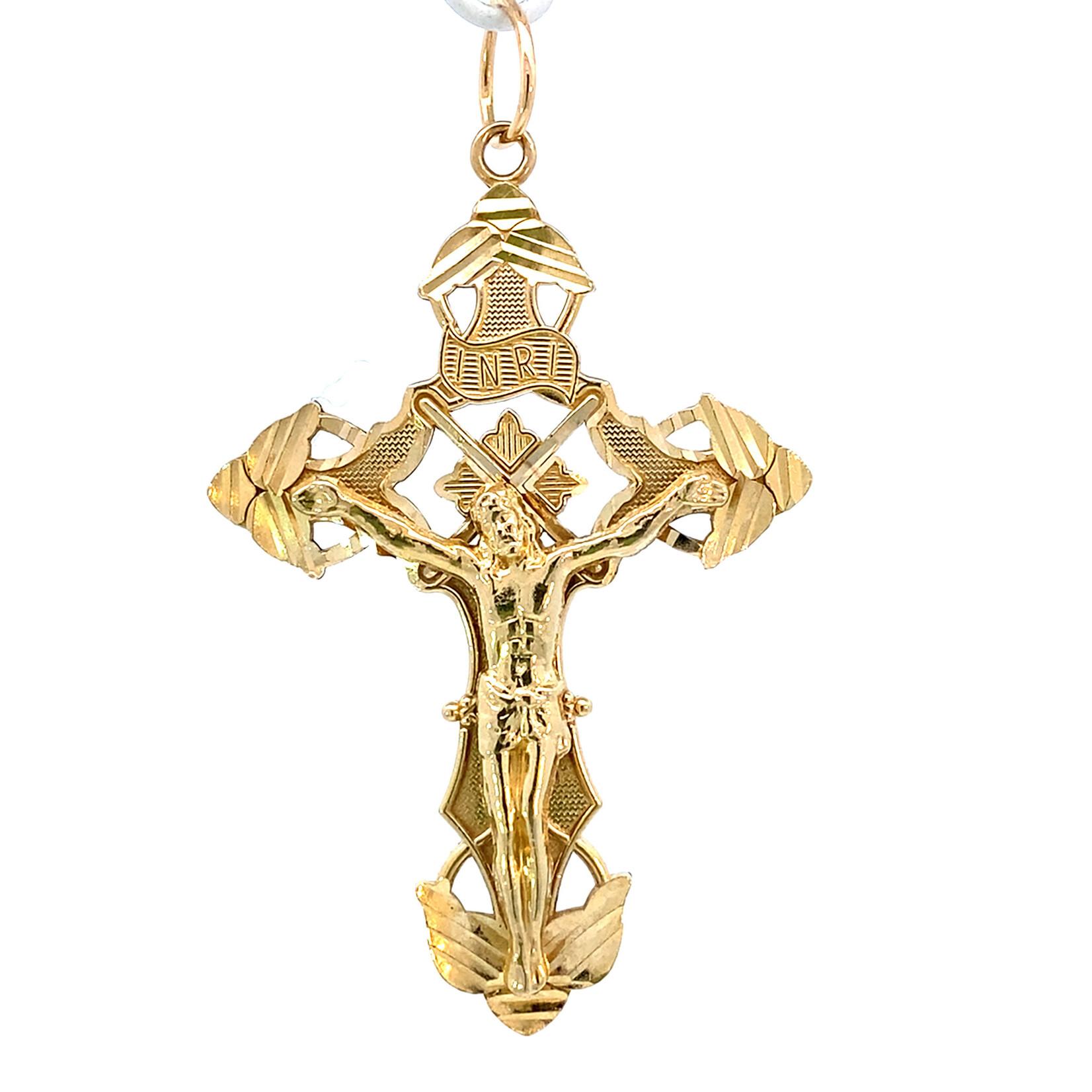 14K Yellow Gold Crucifix Cross