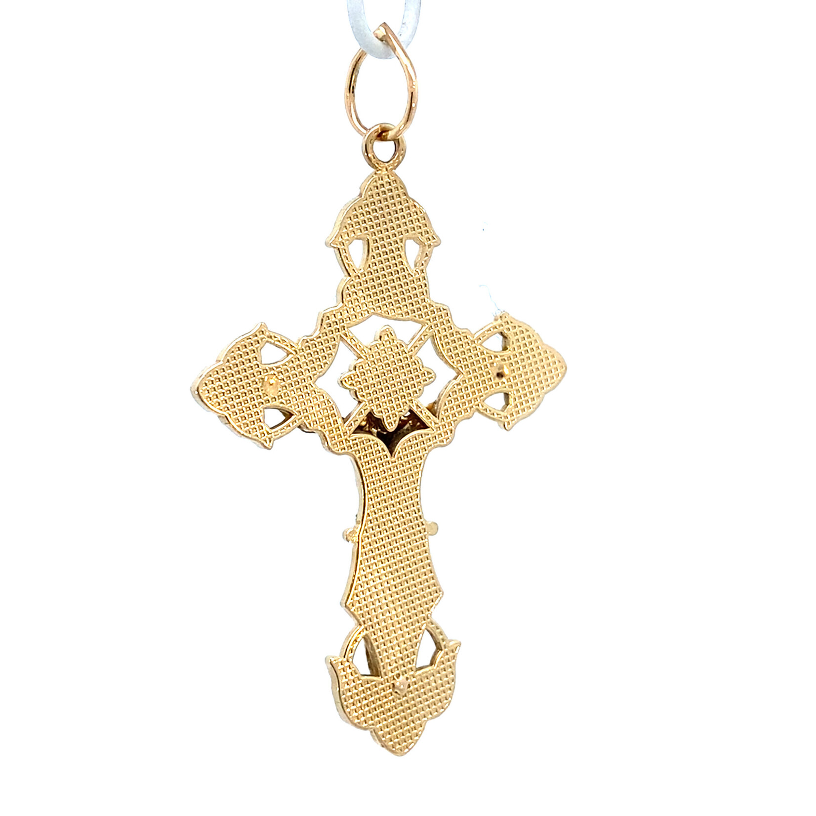 14K Yellow Gold Crucifix Cross