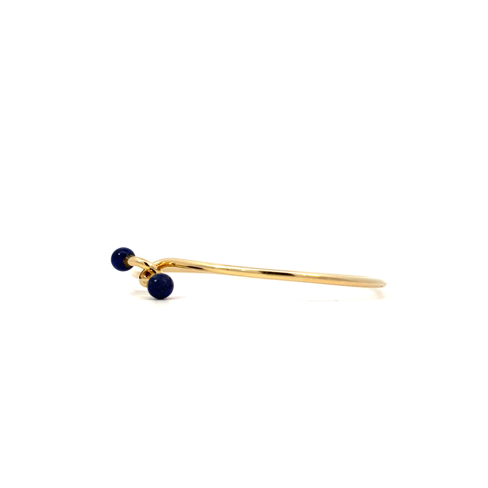 14K Yellow Gold Lapis Bangle 8.5grams