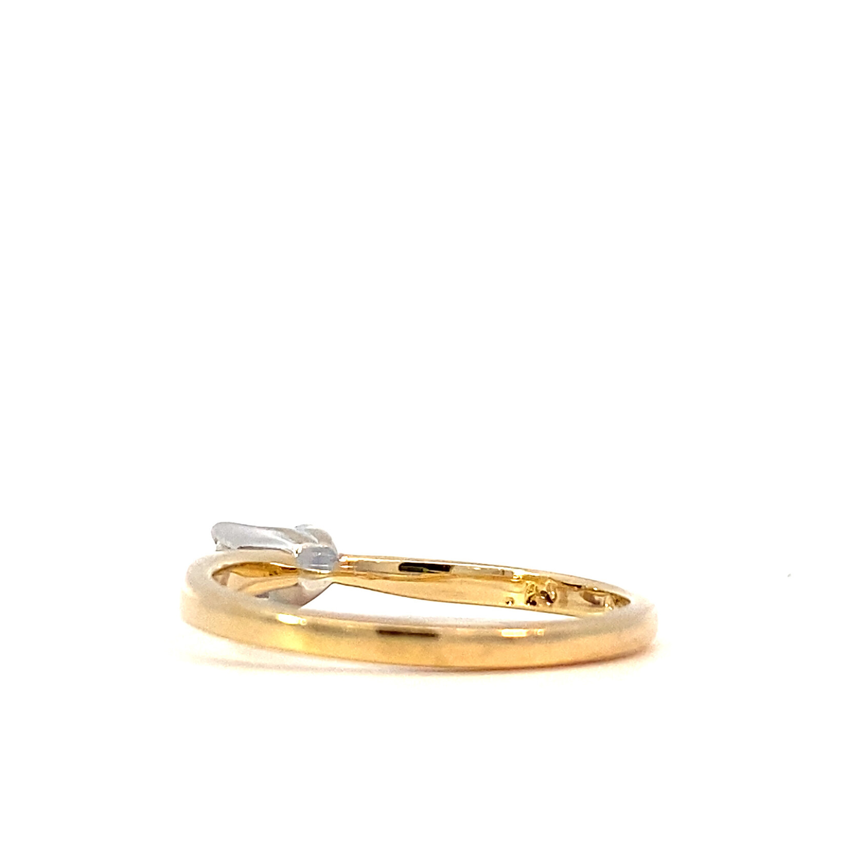 14K Yellow Gold Heart Shaped Diamond Solitaire ring d+/-.32ct sz 7