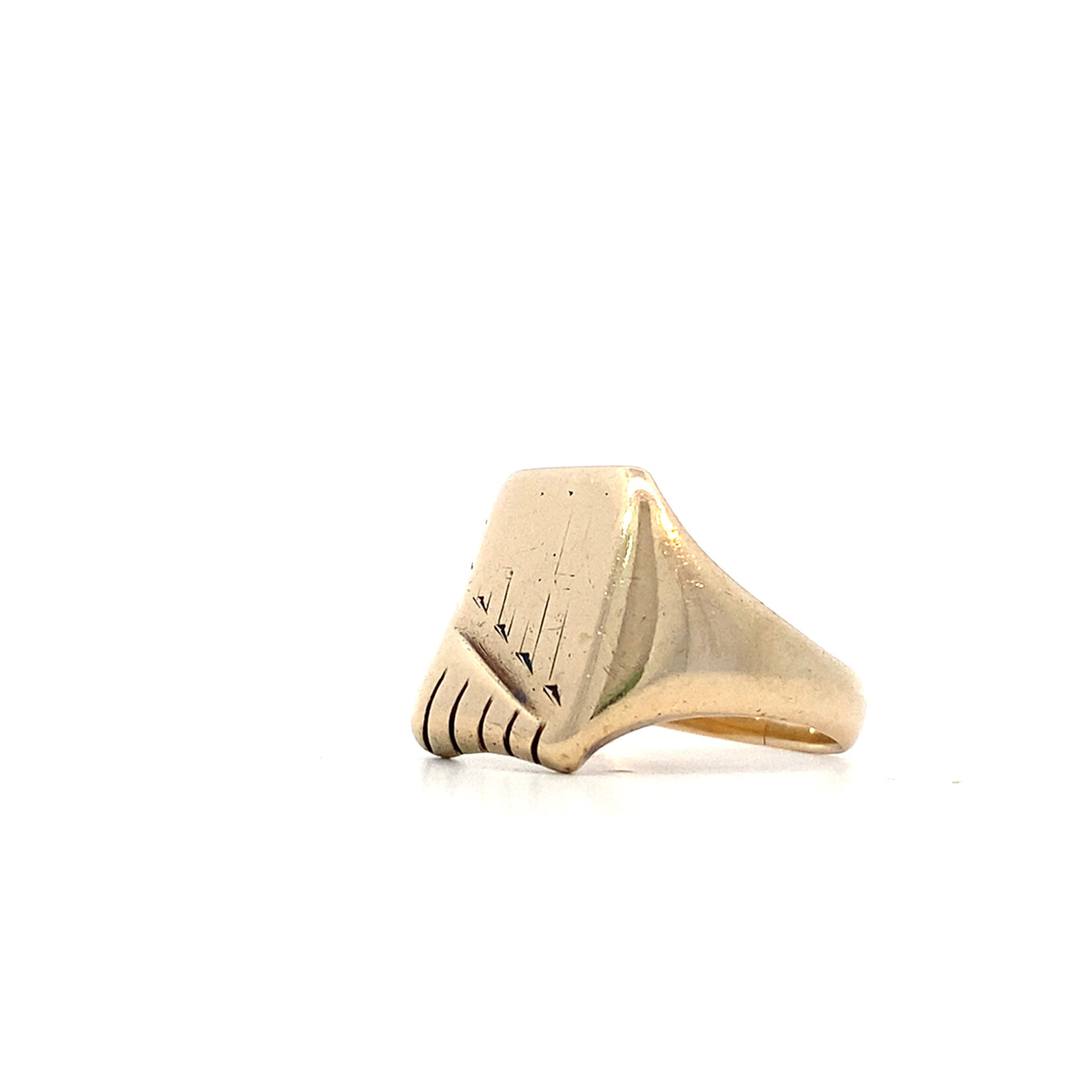 10K Yellow Gold Mens Signet ring sz 9.75