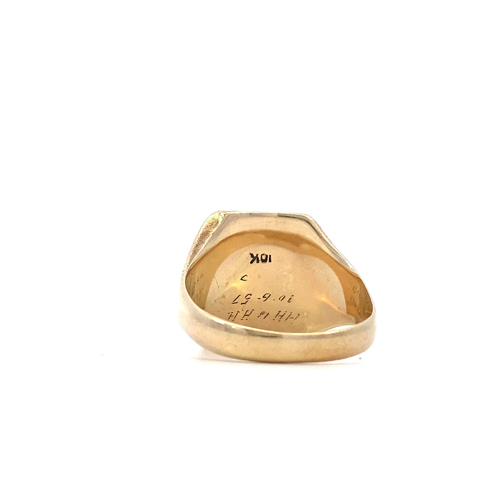 10K Yellow Gold Mens Signet ring sz 9.75