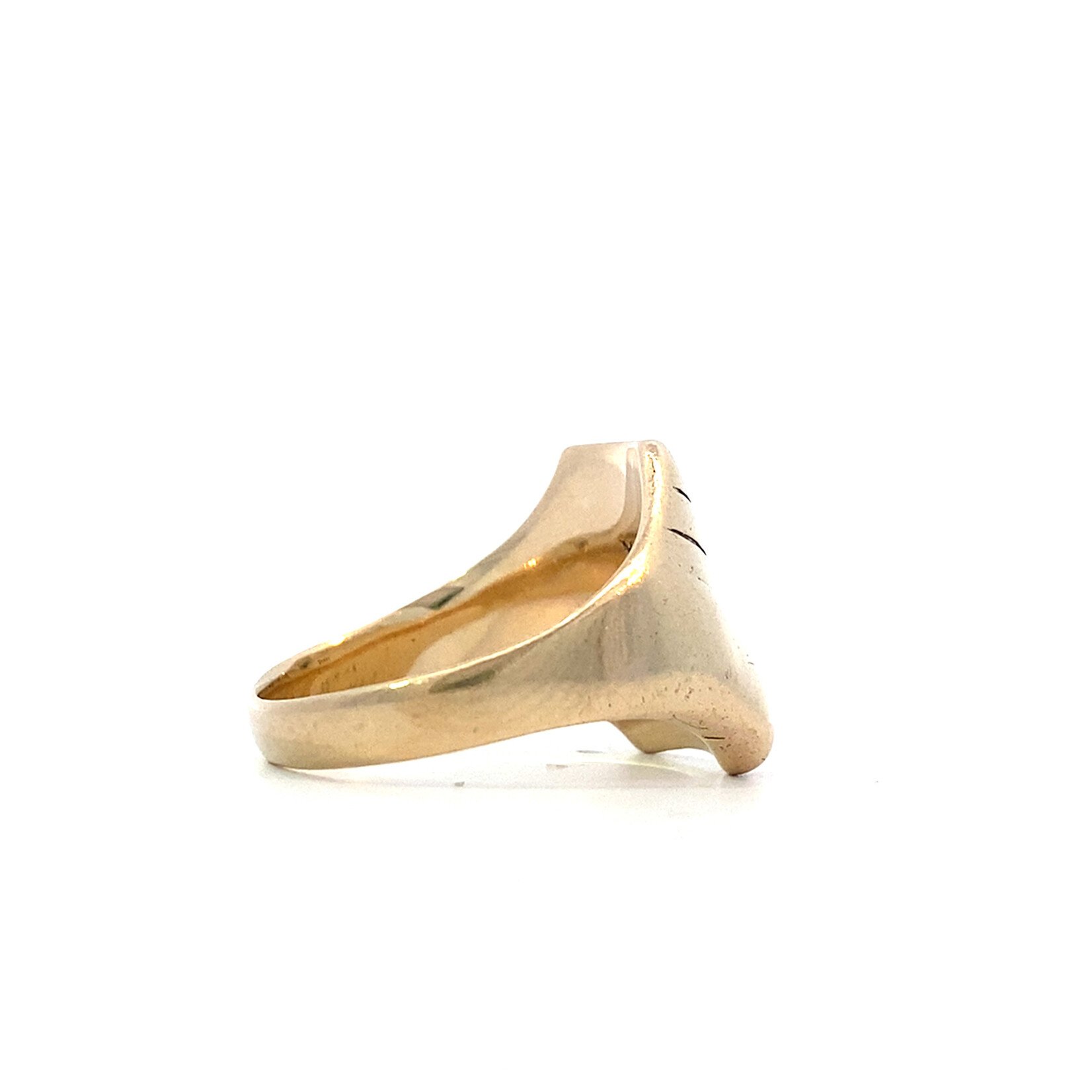 10K Yellow Gold Mens Signet ring sz 9.75