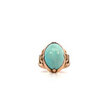 14K Yellow Gold Turquoise ring sz7