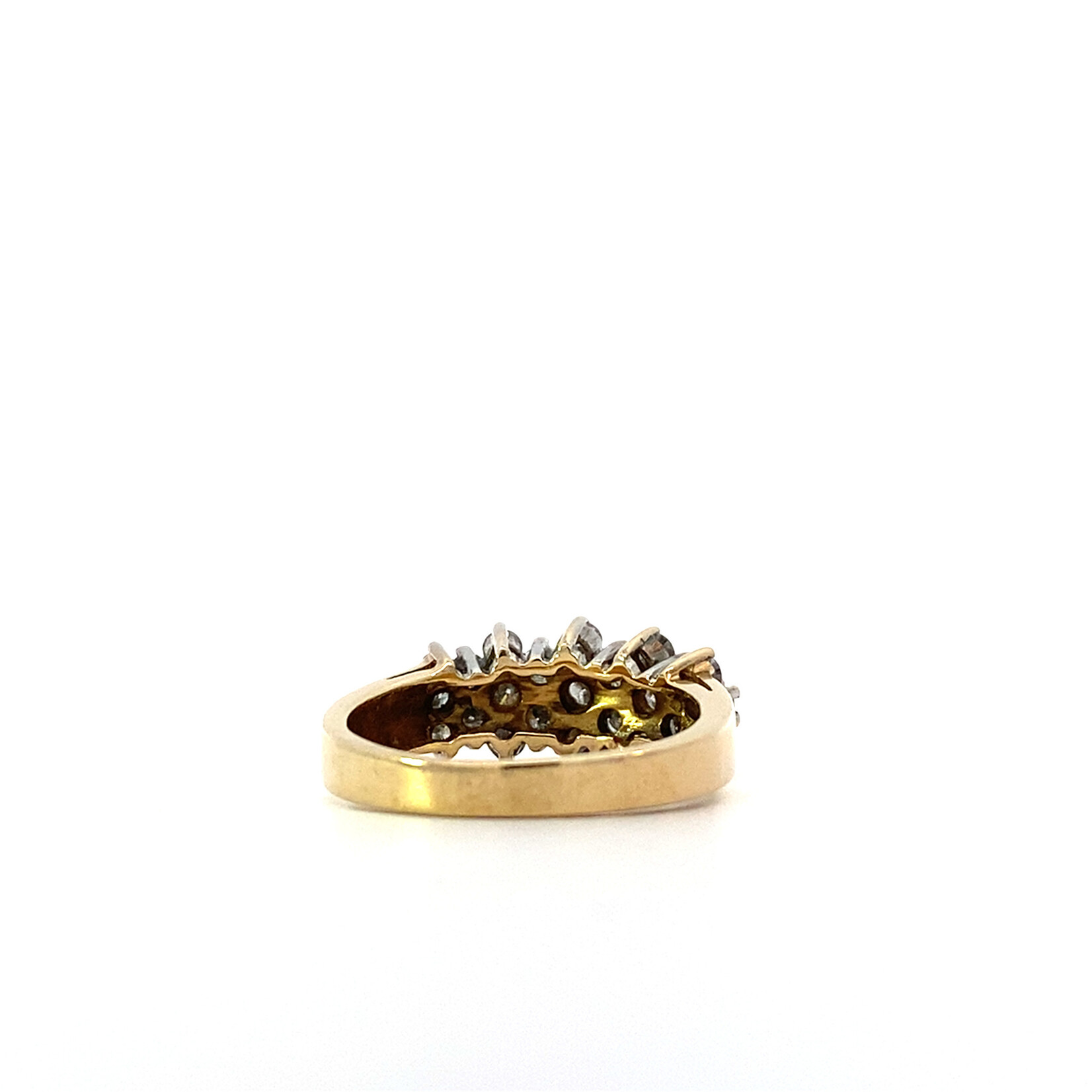 10K Yellow Gold Diamond Cluster Ring
