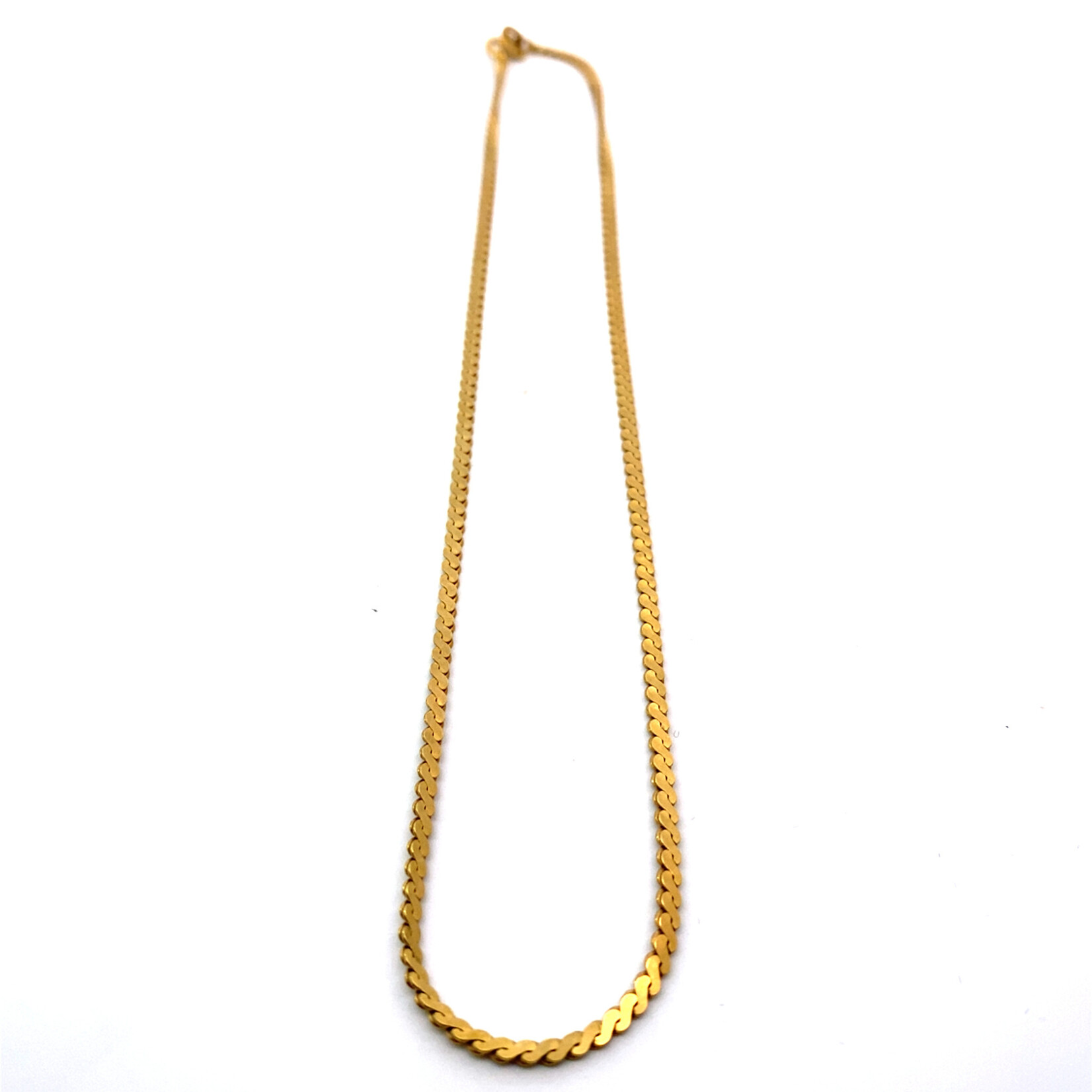 14K Yellow Gold 14.5" Serpentine chain