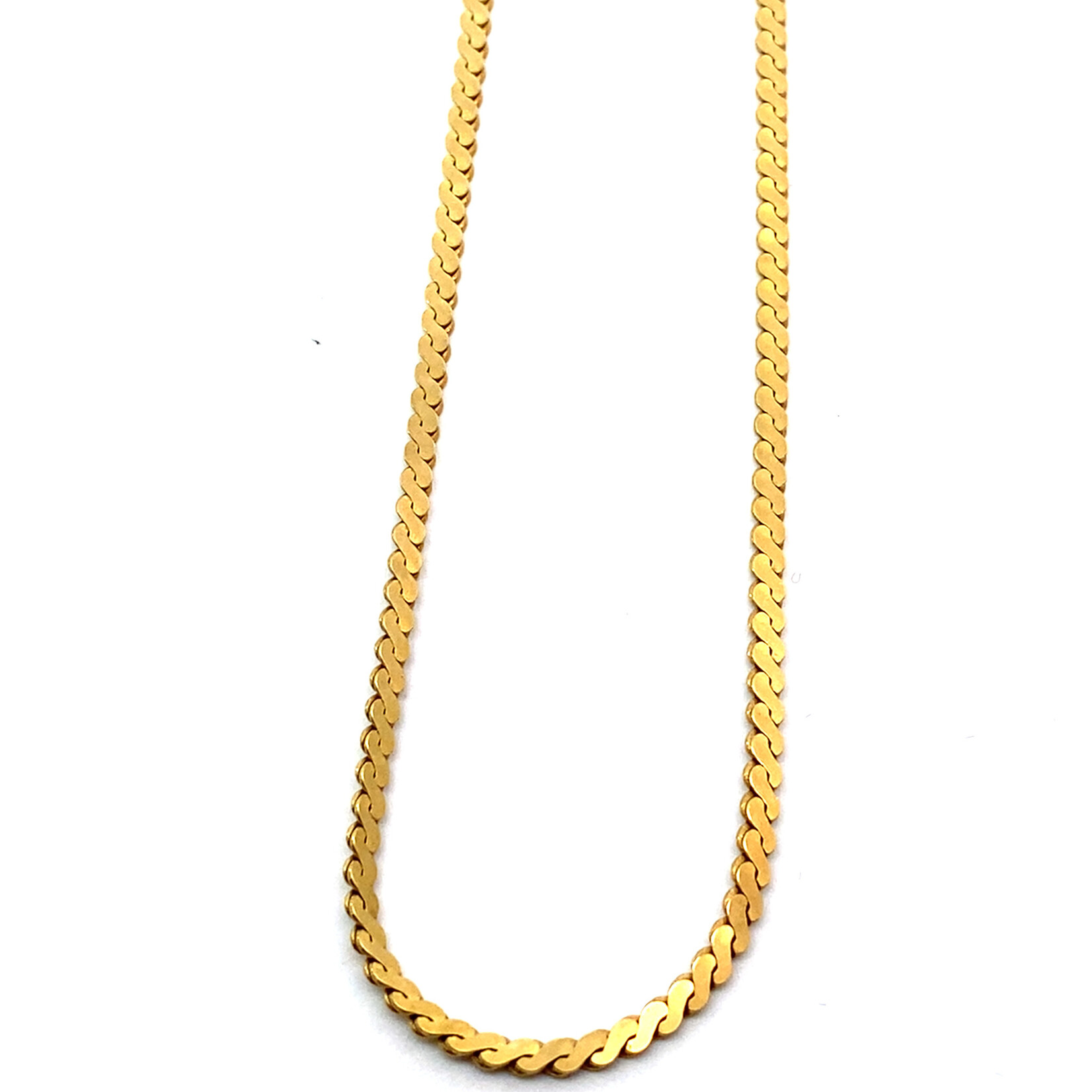 14K Yellow Gold 14.5" Serpentine chain